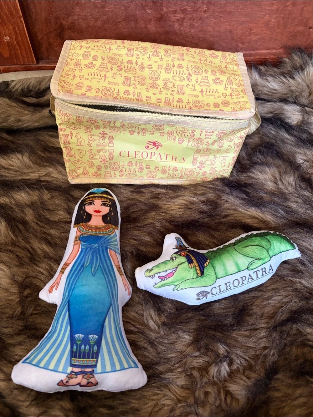 Cleopatra Themed Insulated Lunch Bag and Cleopatra plush set
